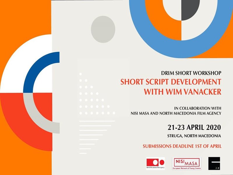 Drim Short Workshop – Short Script Development Workshop will be held April 21-23 in Struga